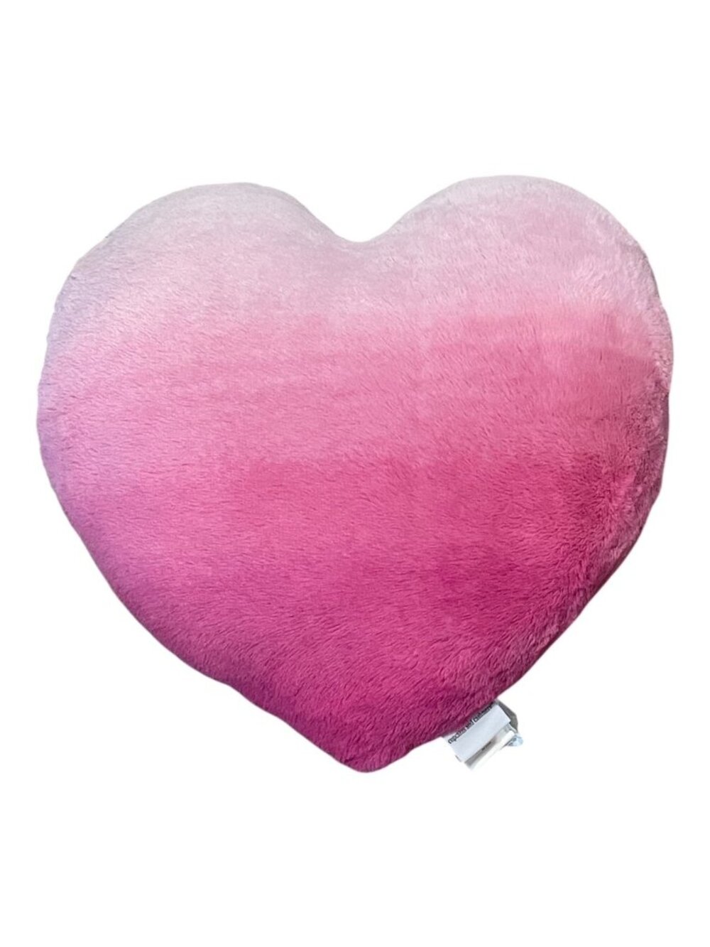 CUPCAKES AND CASHMERE Faux Fur Heart Shaped Pillow 20x20 OMBRE Pink